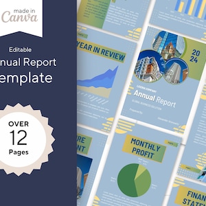 End of the year Annual Report, Business Brochure, Minimalist Portrait Style, Company annual report
