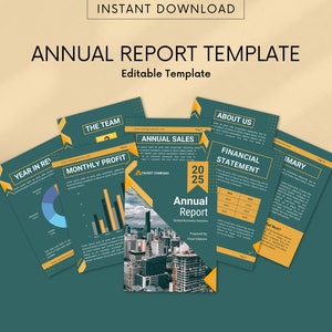 Annual Report, Business Brochure, Minimalist Portrait Style, Company annual report
