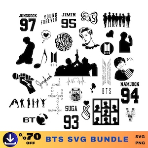 Bts SVG Bundle, Bts Army SVG for Cricut File, Dynamite SVG, Bts Jimin Svg, Suga Svg,Digital Download-Png