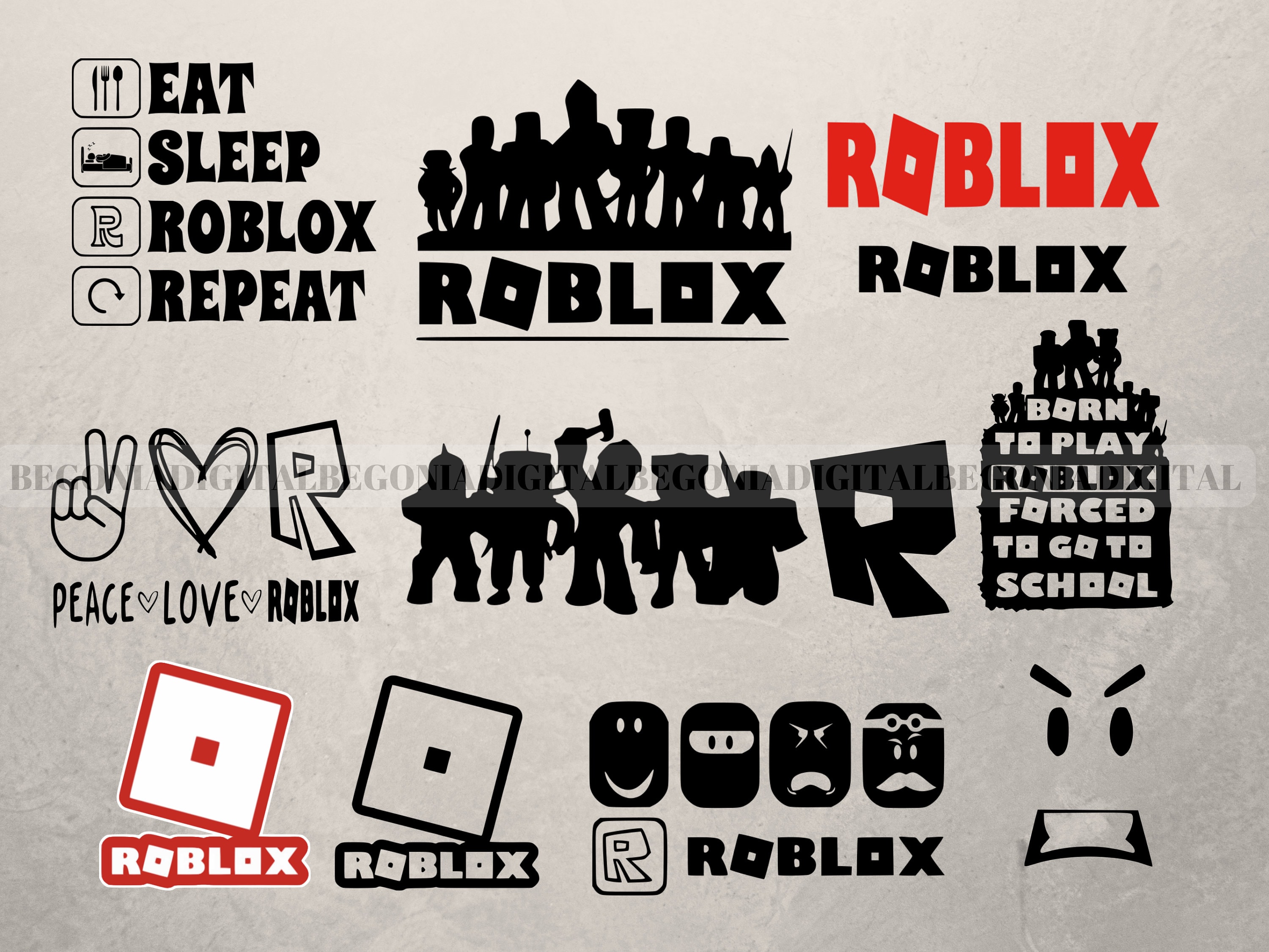 Eat Sleep Roblox Repeat Shirt design svg, Roblox cut files Shirt