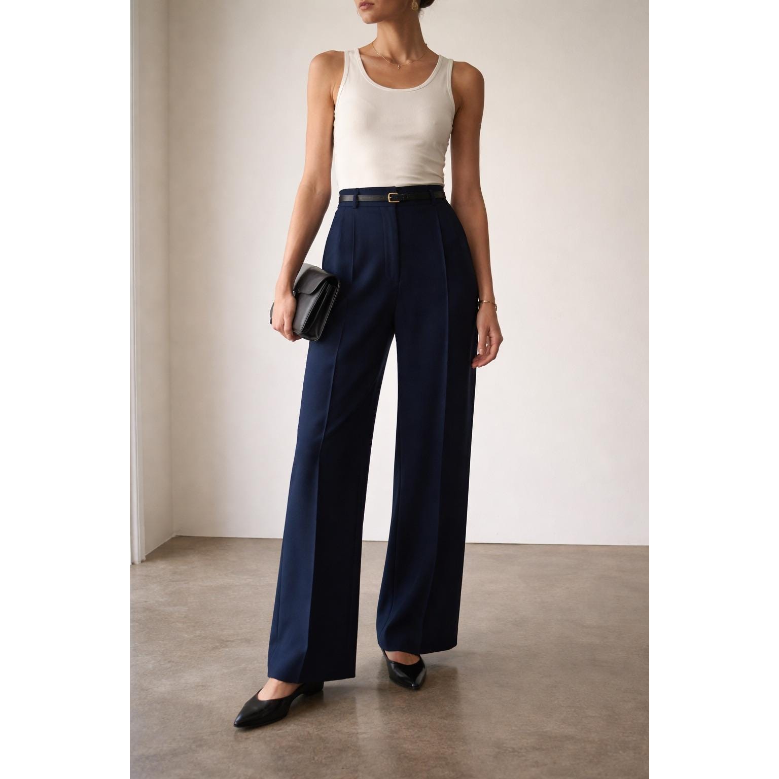 パンツ 80s 90s GIVENCHY three tuck wide Slacks 80s 90s GIVENCHY 3-Tuck Slacks Black