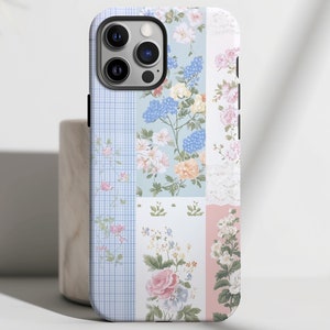 Coquette Quilt Floral Patchwork Cute Pastel Flower Tough Phone Case