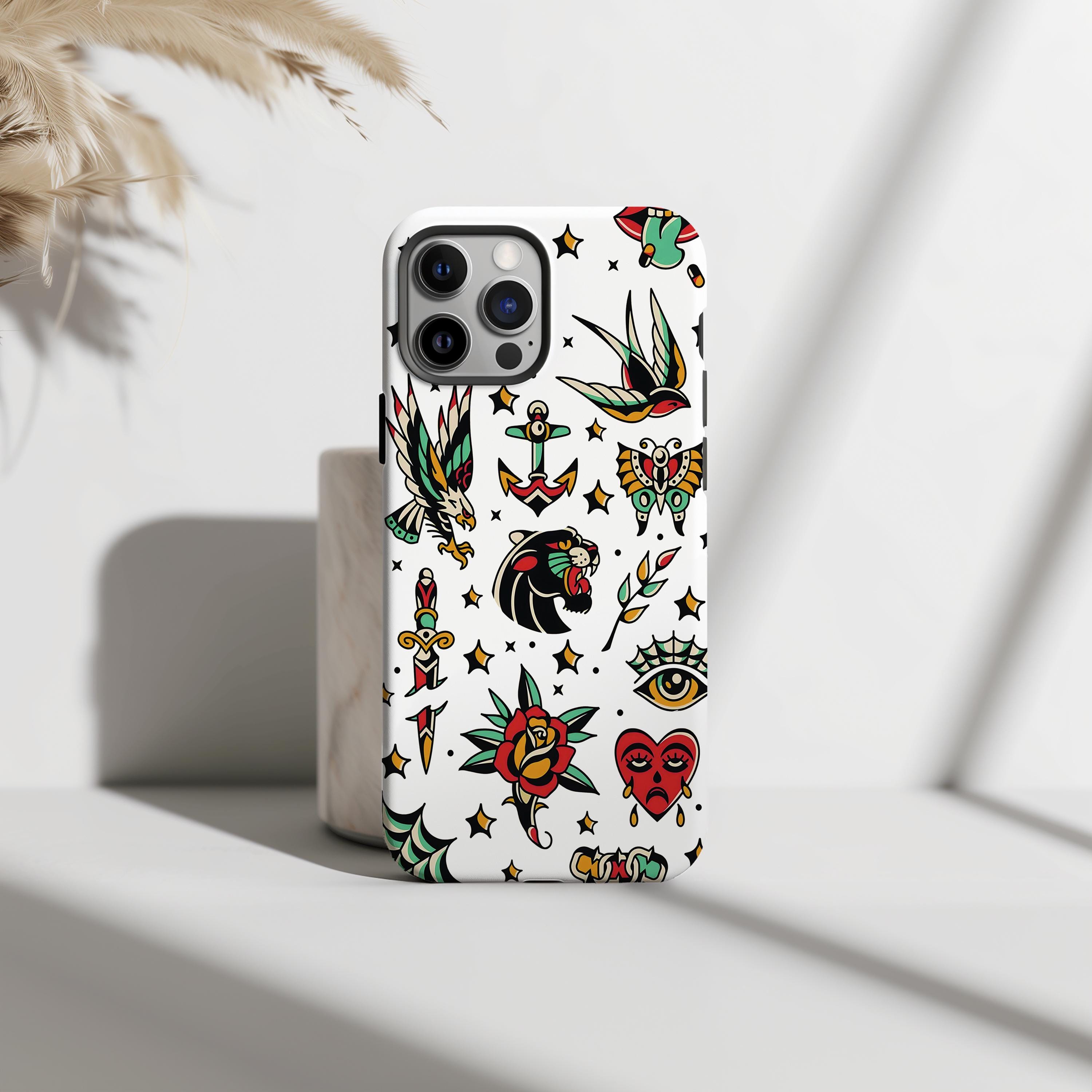 Tattoo Old School Vintage White Collage Tough Phone Case Cover | iPhone PRO Max Plus 16 15 14 13 | Pixel 9 8 7 6 | Galaxy S 25 24 23 Ultra - Etsy Tattoo Old School Vintage White Collage Tough Phone Case Cover | iPhone PRO Max Plus 16 15 14 13 | Pixel 9 8 7 6 | Galaxy S 25 24 23 Ultra - Etsy