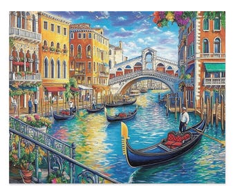 ヴェネツィア運河のパズル イタリア アート - 120、252、500 ピース