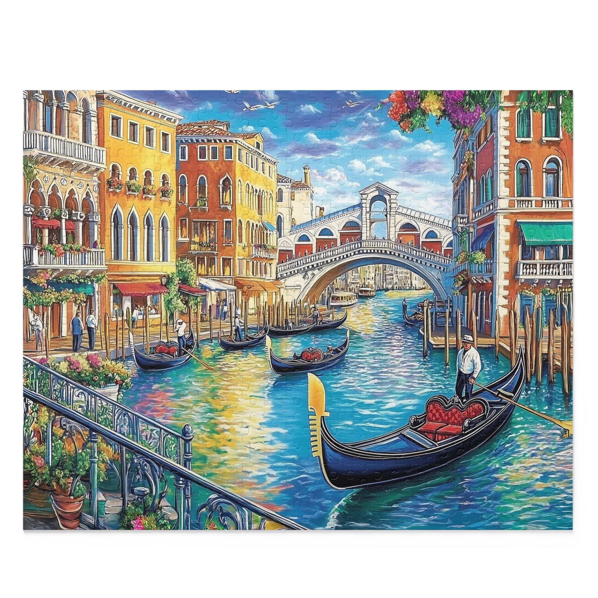 ヴェネツィア運河のパズル イタリア アート - 120、252、500 ピース