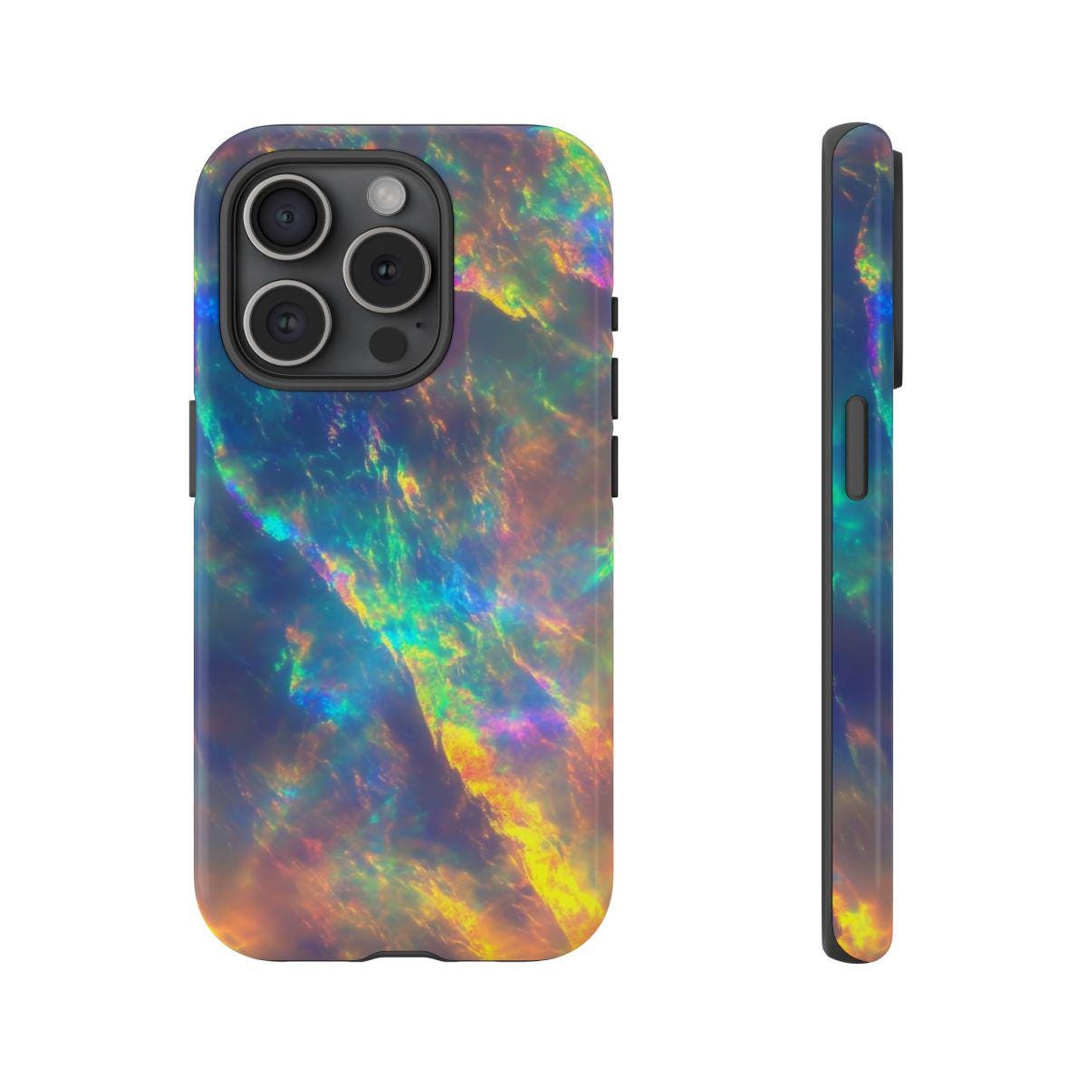 Opal Gemstone Crystal Opalescent Effect Print Tough Phone Case Cover |  iPhone PRO Max Plus 17 16 15 14 | Pixel 9 8 7 | Galaxy S 25 24 23 22 - Etsy