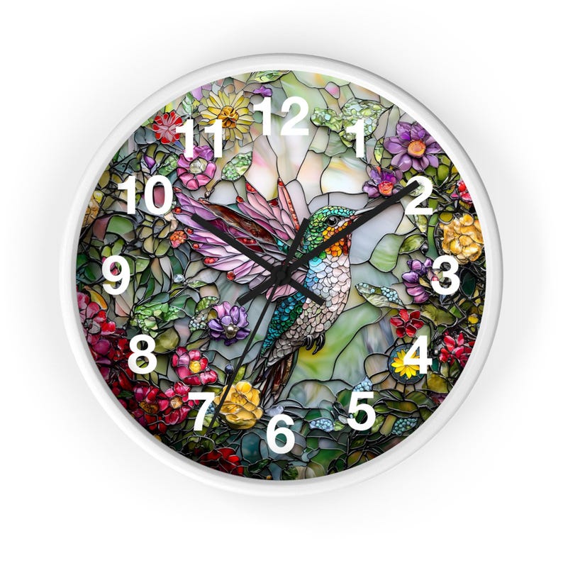 Stained Glass Style Hummingbird 10