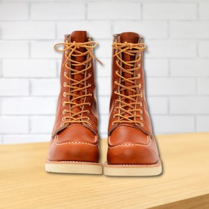 Vintage Red Wing veterlaarzen met leren neus – Handgemaakte klassieke Oxford Heritage-werklaarzen voor dames en heren Duurzaam en stijlvol leren schoeisel