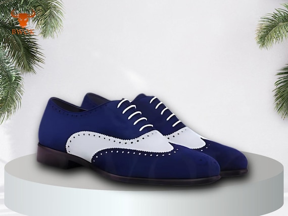 Hochzeitsschuhe Blauer Anzug WeiÃƒÂŸe Sneaker Hochzeit Blau-weiße
