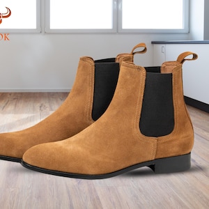 Herren Wildleder Schnürstiefel: Handgefertigte Leder Ankle Boots