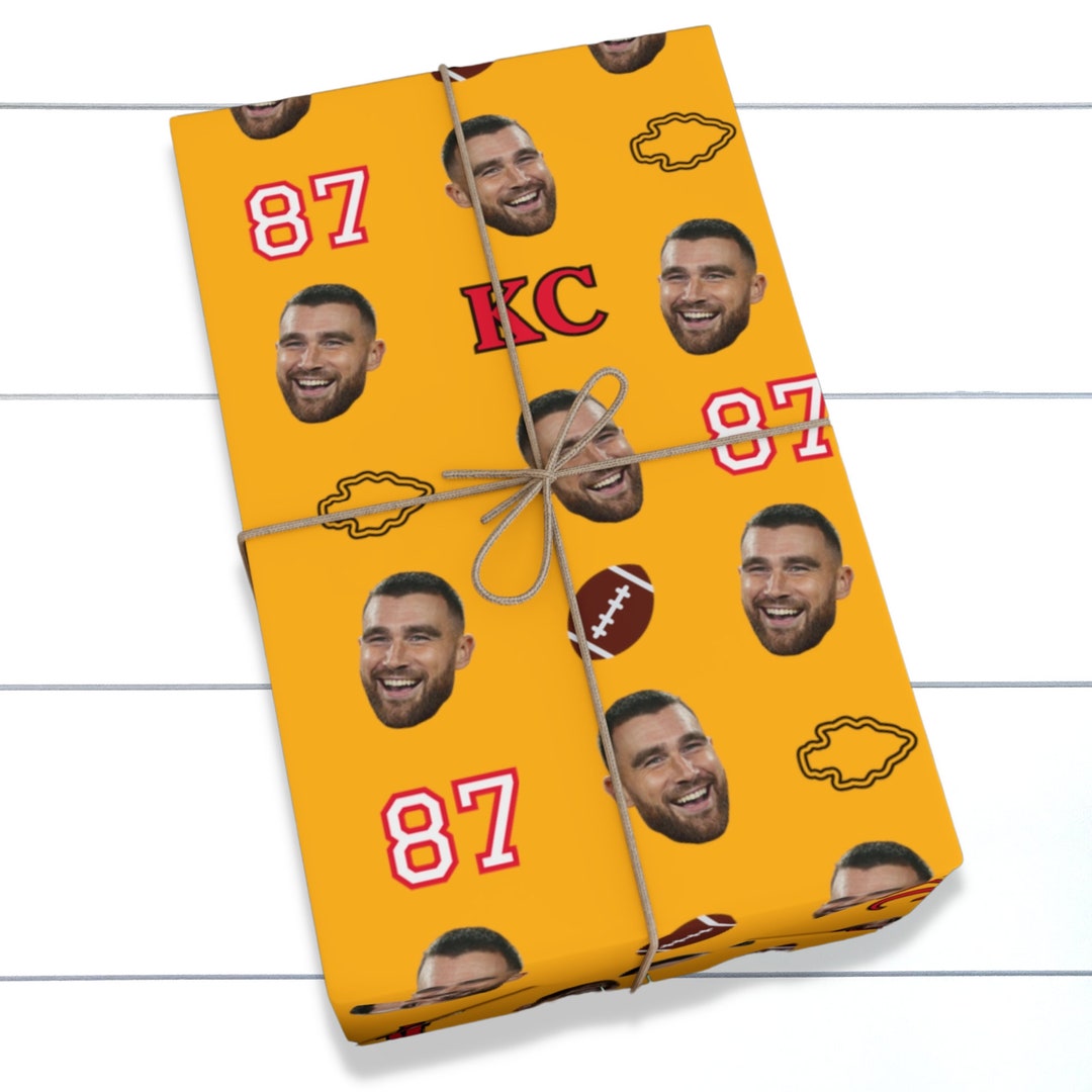 Travis Kelce Wrapping Paper Travis Kelce Gift Wrap Kansas Etsy