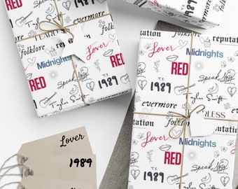 Taylor Swift Wrapping Paper, Swiftmas, Taylors Version, Swifite Wrapping Paper, Taylor Swift Merch, Eras Tour, Xmas Wrapping Paper, Under 25