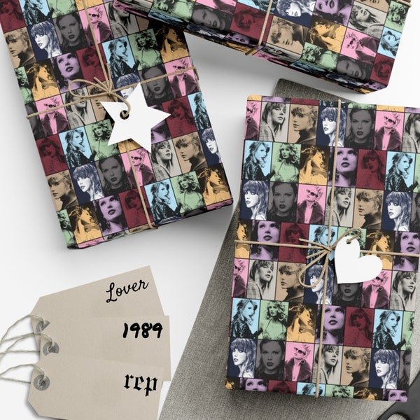 Taylor Swift Wrapping Paper, Swiftmas, Taylors Version, Swiftie Gift Wrap, Eras Tour, Xmas Wrapping Paper, Taylor Swift Christmas Gift, Bday