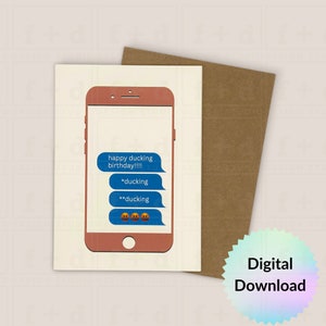 Funny Text Printable Birthday Card-Funny Sarcastic Birthday Card-Snarky Birthday Card for Friend-Any Occasion Birthday Card-Instant Download