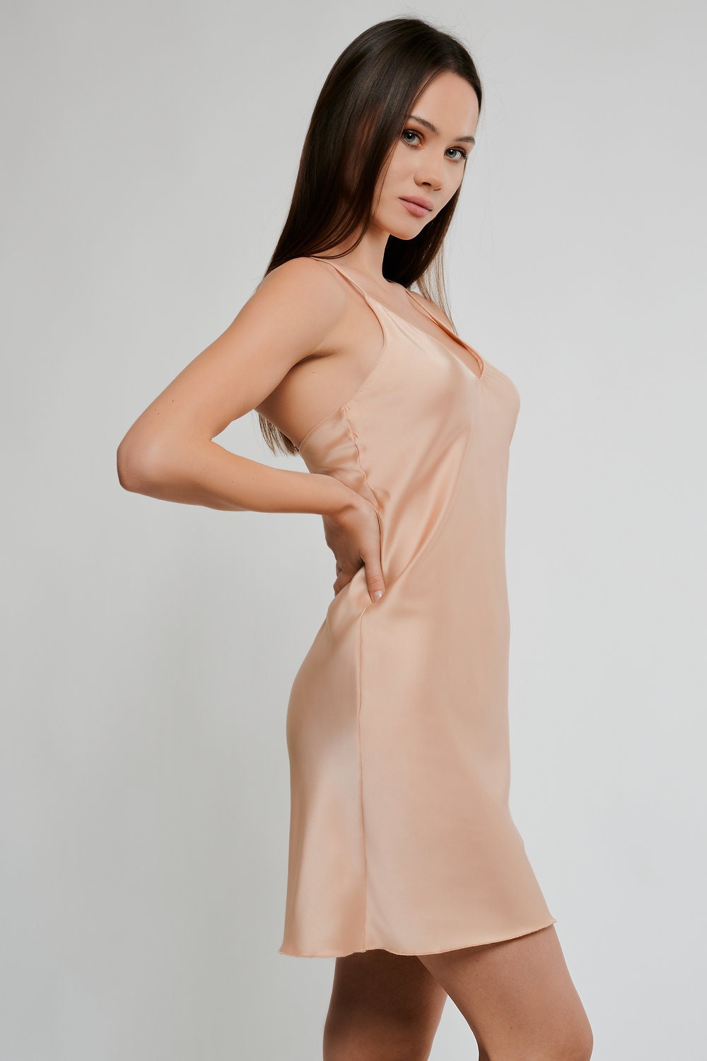 silk slips for under dresses uk Camille Silk Lace Mini Slip