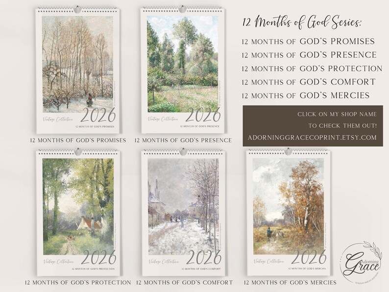 2026 Christian Bible Verse Monthly Wall Calendar - God's Protection ...