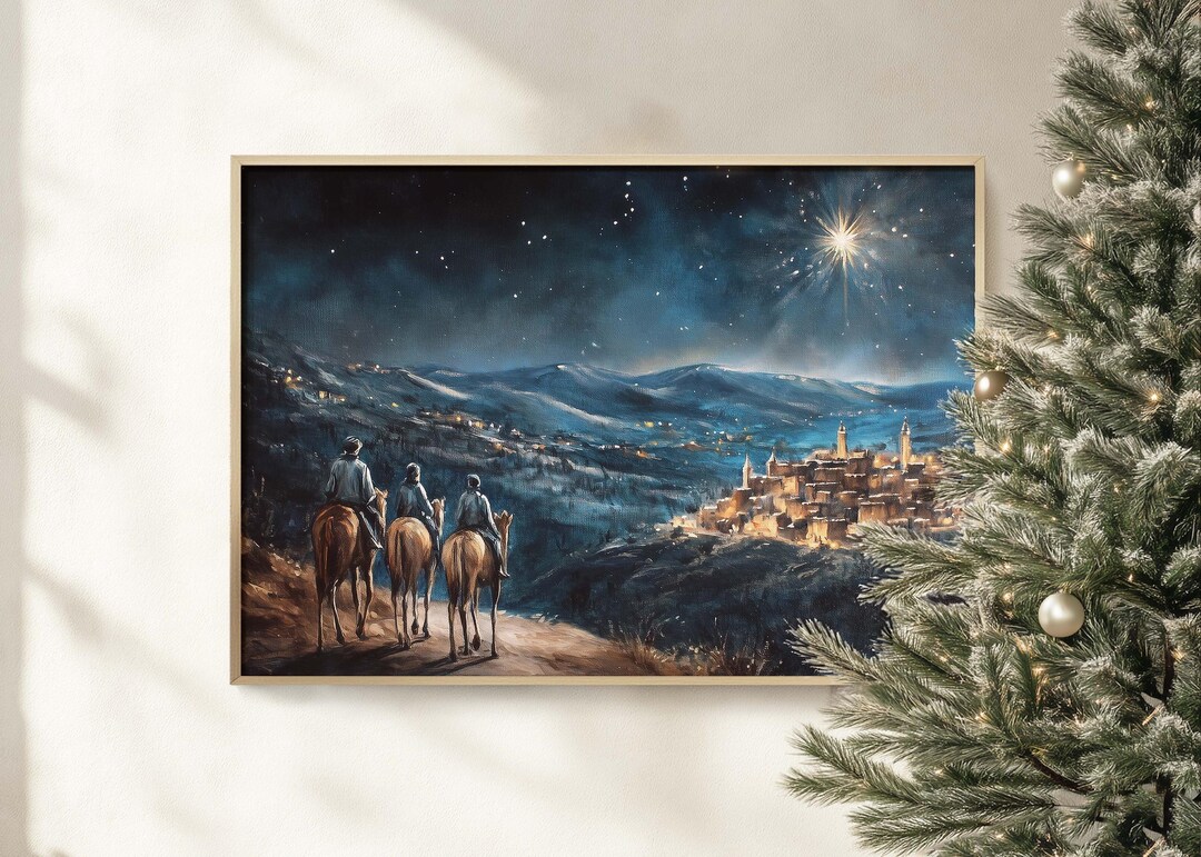 Three Wise Men Christmas Wall Art Poster/canvas, Christian Holy Night ...