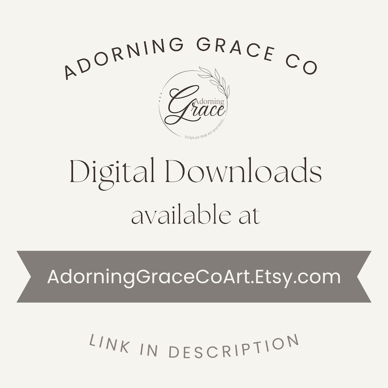 Custom Christian Bible Verse Wall art Poster/Canvas, Print of choice from Adorning Grace Co., museum-grade archival giclee paper image 10