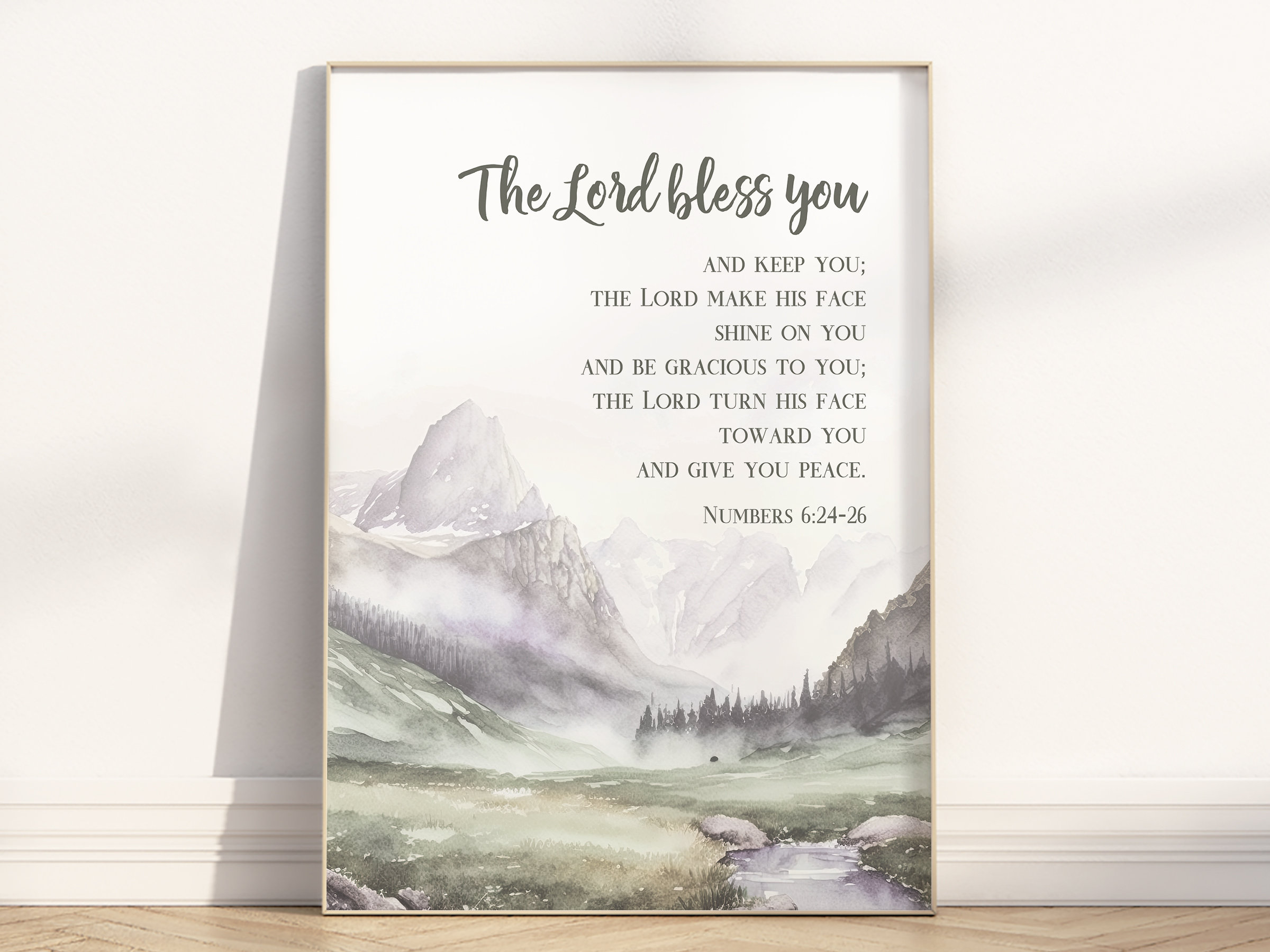 Numbers 6:24-26 the Lord Bless You and Keep You Bible Verse Wall Art ...
