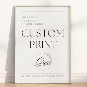 カスタムクリスチャン聖書詩壁アートポスター/キャンバス、Adorning Grace Co.からお選びいただけるプリント、美術館レベルのアーカイブジクレー紙