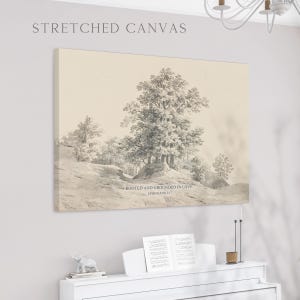 Póster/lienzo de arte mural con versículo bíblico "Arraigados y cimentados en amor", Efesios 3:17, dibujo cristiano vintage, cita bíblica, obra de arte religiosa. imagen 6