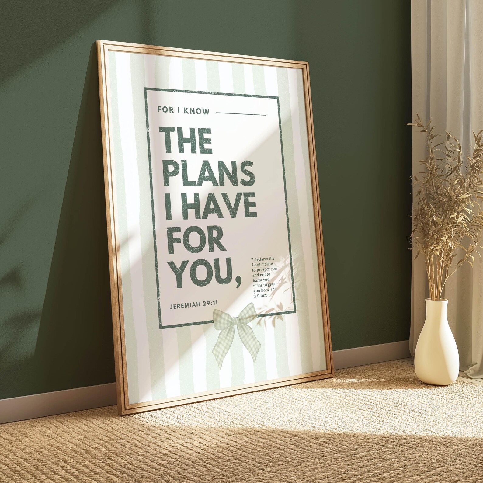 Jeremiah 29:11 for I Know the Plans I Have for You Bible Verse Wall Art ...