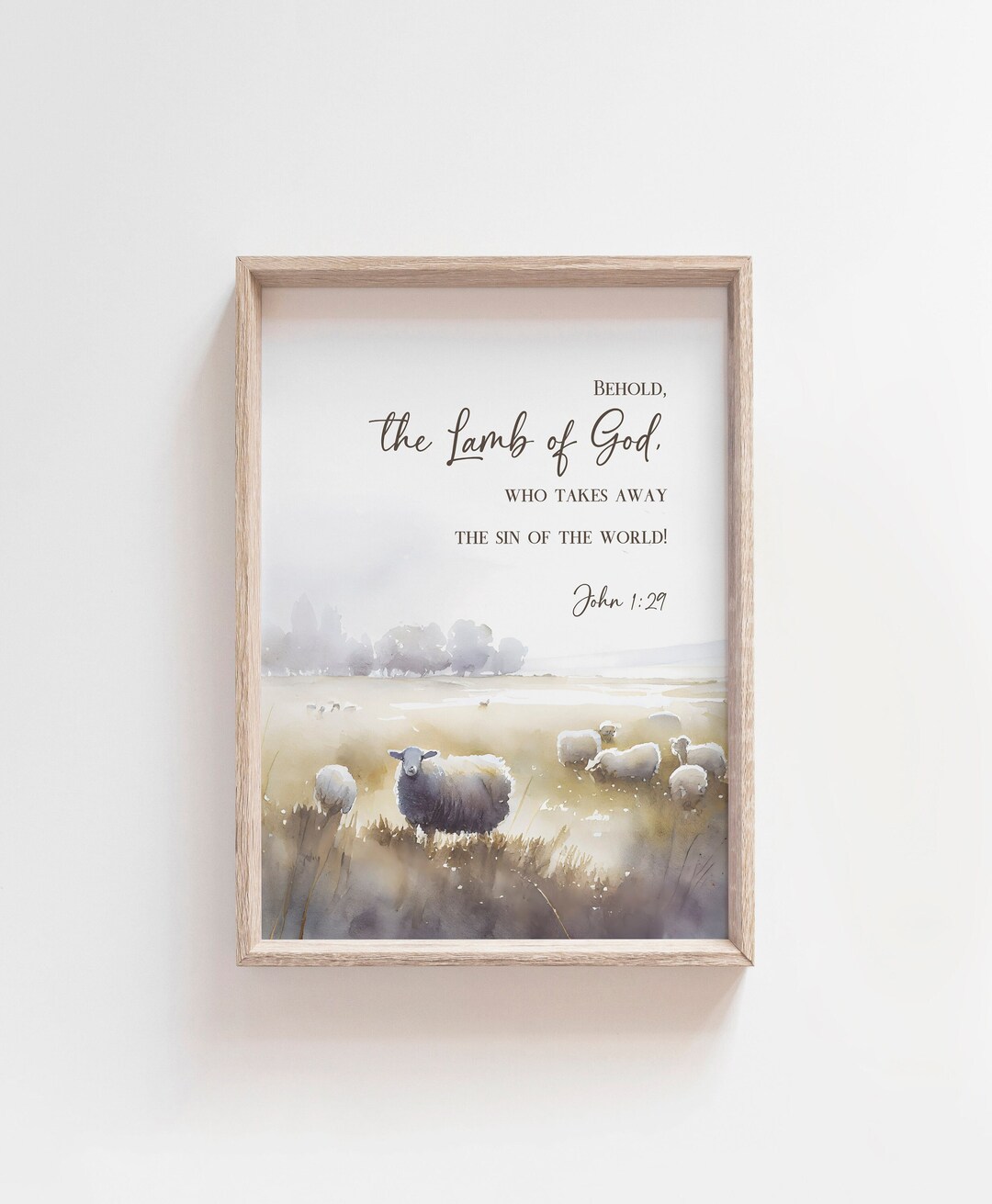 Behold the Lamb of God Bible Verse Poster/canvas Easter Etsy