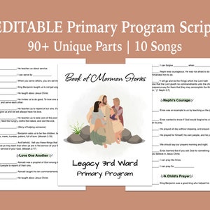 2024 Primary Program Script | LDS Primary Presentation Outline | Book of Mormon Heroes | Book of Mormon Stories | Teachings of Jesus Christ