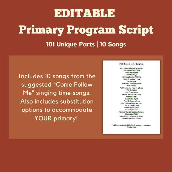 2026 Primary Program Script | LDS Primary Presentation Outline | the ...