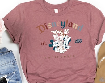 Chemise Disney, chemise Disney pour femme, chemise avec oreilles Disney, T-shirt unisexe Disney pour femme, chemise silhouette Mickey Disney, t-shirt pour enfant