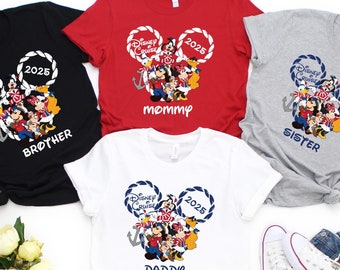 Disney Cruise Family Vacation 2026 Shirt, Personalized Disney Cruise 2026 shirt, Family Cruise Matching Shirts, Custom 2026 Disney Shirt