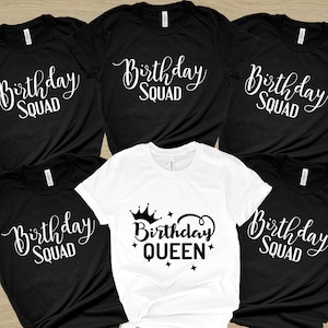 バースデークイーンシャツ：バースデースクワッドTシャツとお揃い