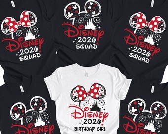 Custom Disney 2026 Shirt, Personalized Disney 2026 Shirt, Holiday Family Vacation Shirt, Disney Shirt, Disneyworld Shirt, Disney Squad Shirt