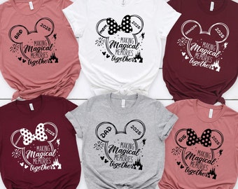 Custom Disney Making Magical Memories Together Shirt, Personalized Family Trip Shirt, Disney Family Trip Shirt, Disney Trip 2025 Shirt
