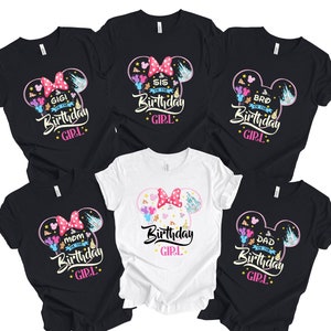 Custom Birthday Girl Shirt, Minnie Birthday Family Shirt, Disney Birthday Squad Tee, Birthday Gift For Girl, Girls Trip Tee, Family Matching