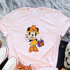 Retro Minnie Halloween Shirt, süßes Halloween Shirt, Disney Halloween Shirt, Minnie Kürbis Shirt, Halloween passende Shirt