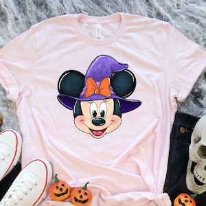 Retro Minnie Halloween Shirt, süßes Halloween Shirt, Disney Halloween Shirt, Minnie Kürbis Shirt, Halloween passende Shirt