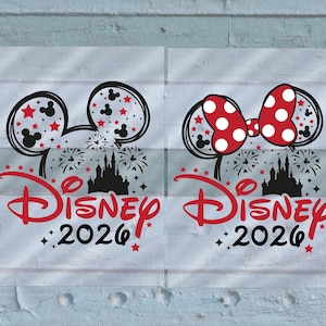 Transferencia Disneyland Family DTF, lista para planchar.