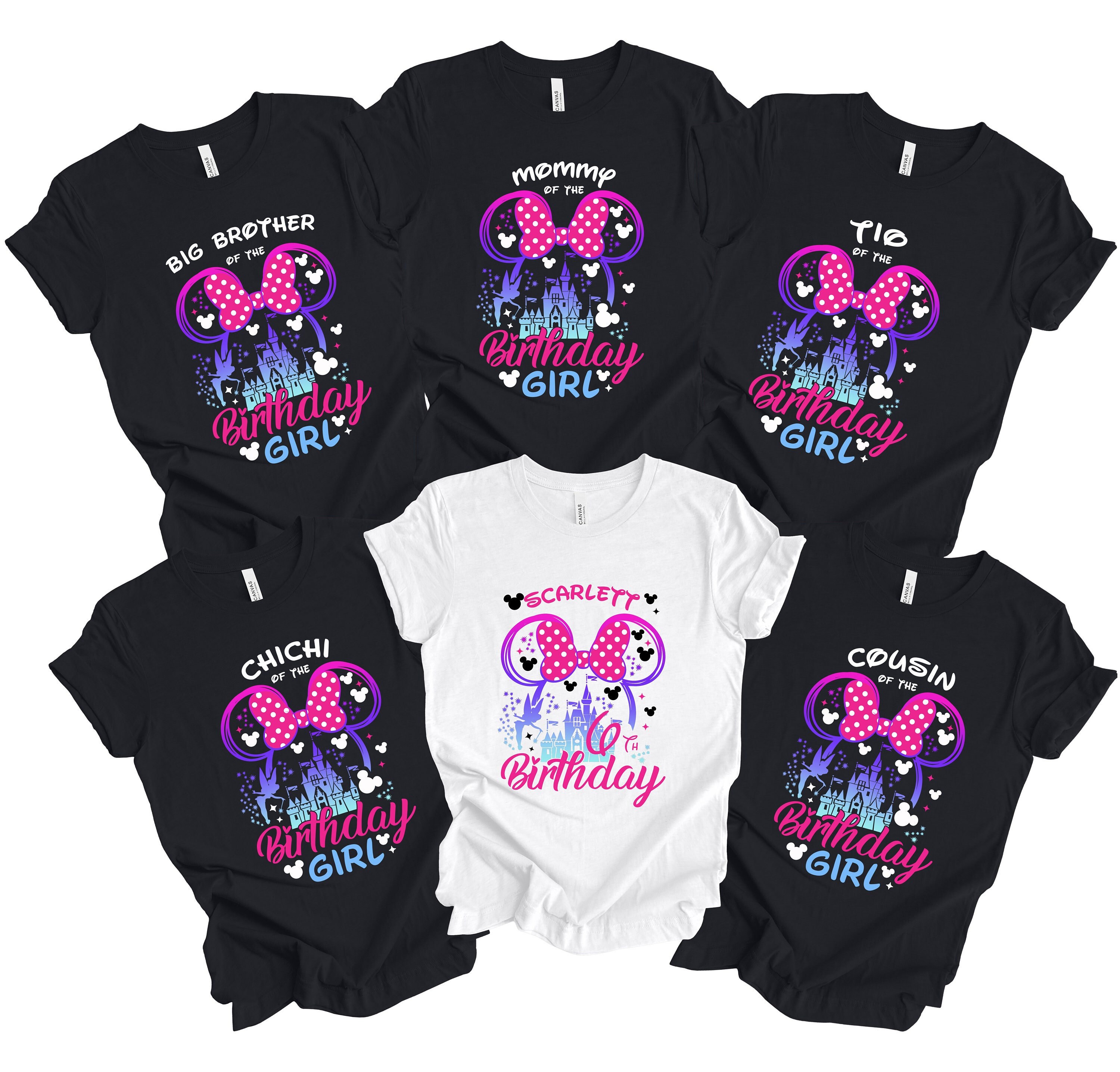 Custom Disney Birthday Girl Shirt, Disney Birthday Family Matching Shirt,2024 Disney Custom Group Shirt, Disney Birthday Girl Trip Shirts