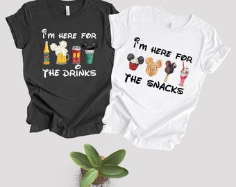 Epcot Kids Shirt, Snacks And Drinks Tee, Cotton Youth
