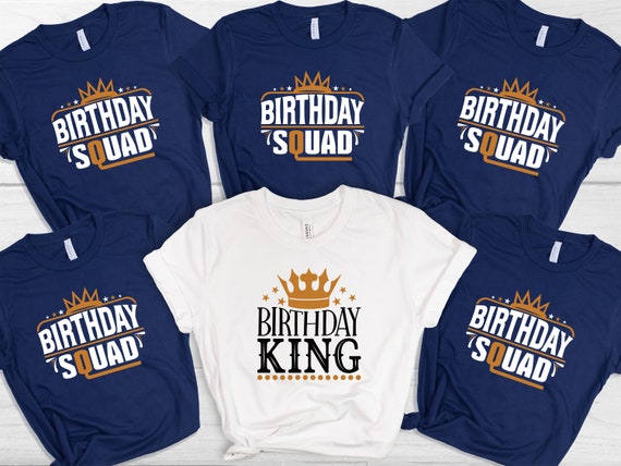 Birthday King Shirt, Personalized Birthday Boy Shirts, Birthday Squad Shirt, Birthday Party T-Shirt, Birthday Men Gift, Custom Birthday Crew