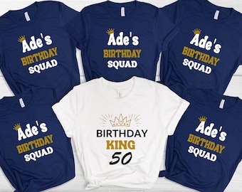 Birthday King Shirt, Personalized Birthday Boy Shirt, Custom Birthday Crew, Birthday Squad Shirt, Birthday Party Shirt, Birthday Gift