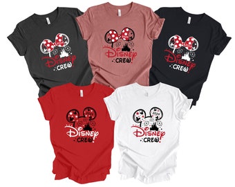 Disney Crew Shirt, Disney  Matching Tees, Family Vacation T-shirt, Mickey Minnie Mouse Trip, Disneyland Travel, Youth Gift, Holiday Gifts