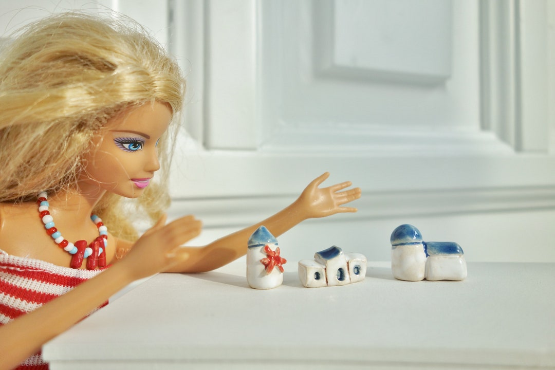 16 Dollhouse Miniature, Miniature Santorini, Greek Miniature