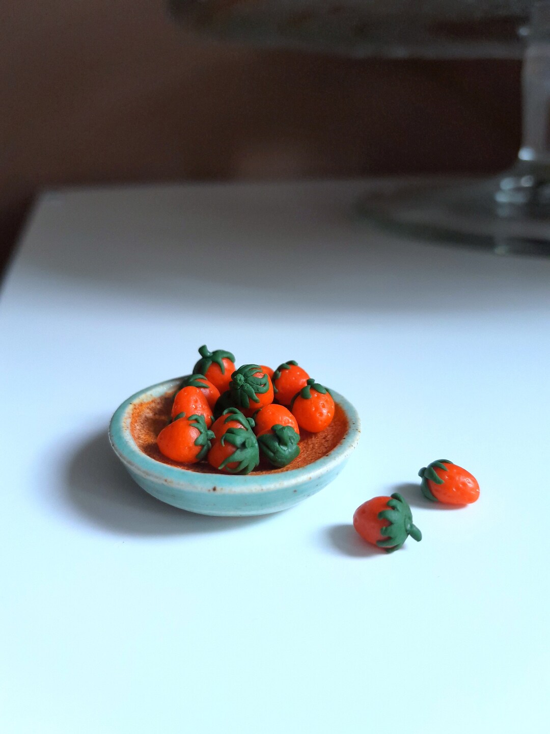 1:6 Scale Handcrafted Miniature Strawberries With Handmade Ceramic ...