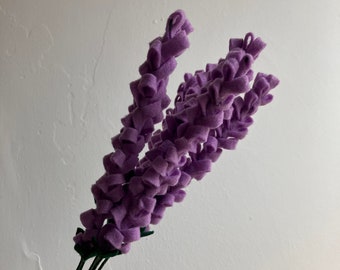 Handgemaakte vilten lavendelstelen, bloemenhuisdecoratie