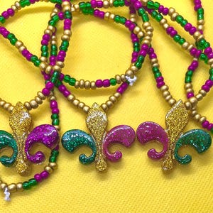 Mardi Gras Beads set of three or six or nine
