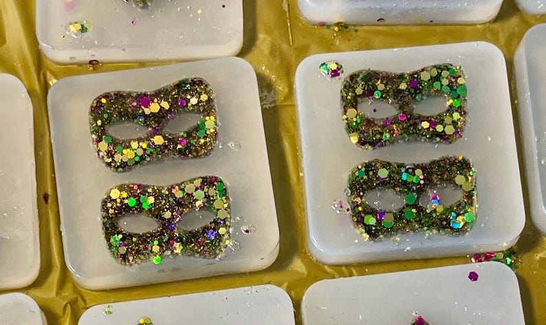 Imanes para Mardi Gras, juego de tres imagen 3