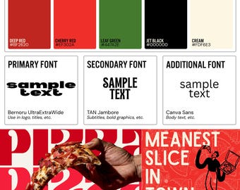 Brand Board Template for Canva | Branding Kit | Editable Color Palette, Fonts & Logo Guide