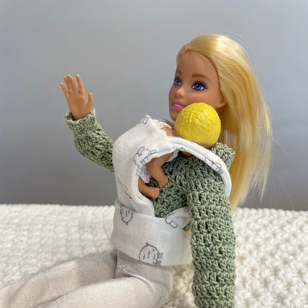 Baby Carrier for 11 1/2 Fashion Doll, Baby Carrier for 3 inch Doll